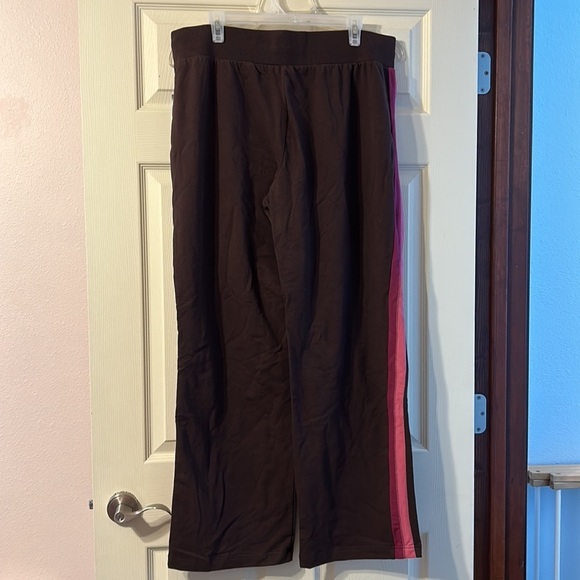 NWT SJB Workout Pants Brown Pink Stripe XL - Picture 4 of 4